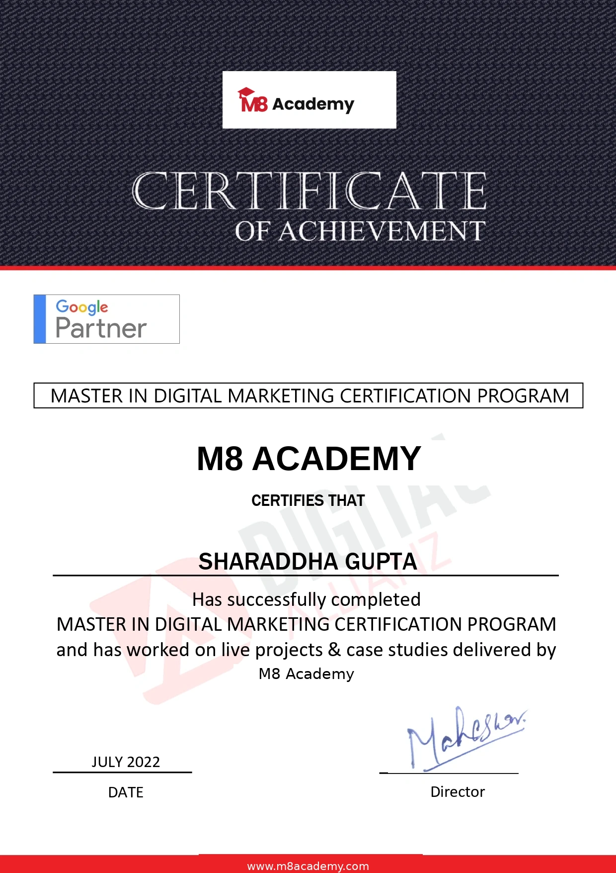 Course Completion Certificate